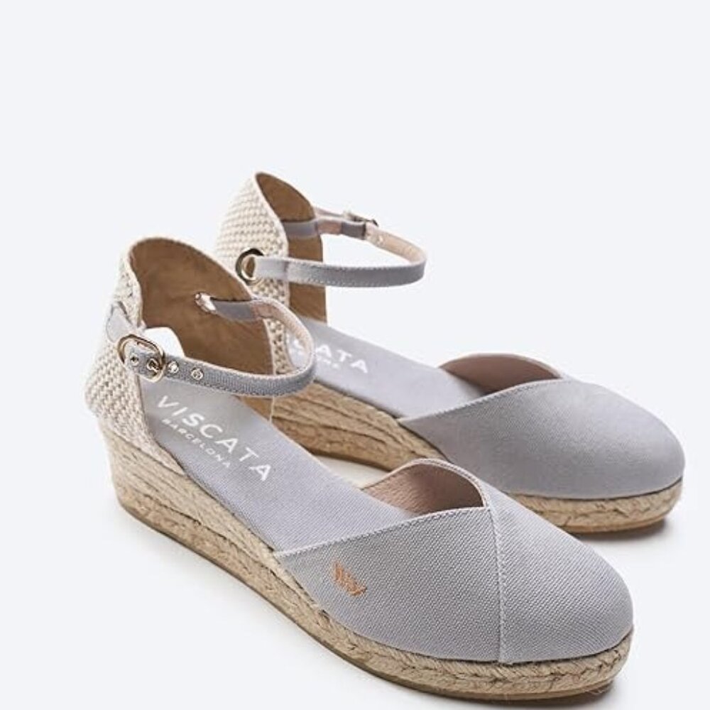 Viscata Pubol Canvas Espadrille Wedges size 7.5